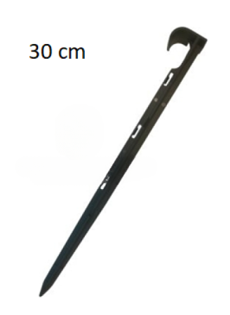 Verstärkter Profi Erdspiess EXTRA LANG 30 cm - Erdhaken 300 mm für Tropfrohr 16 mm und 20 mm kompatibel mit C-12